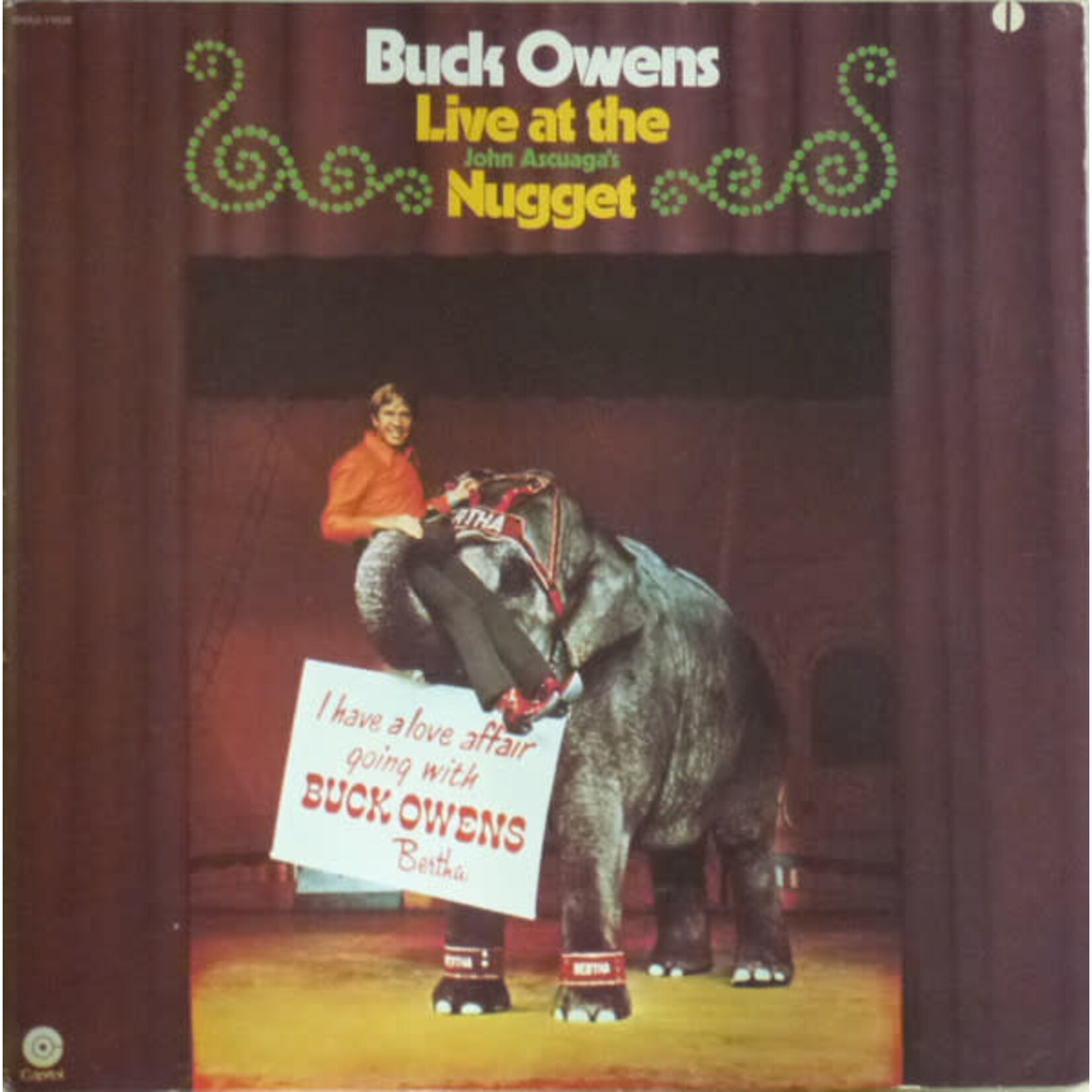 Buck Owens – Live At The Nugget (VG, 1972, LP, Capitol Records – SMAS-11039)