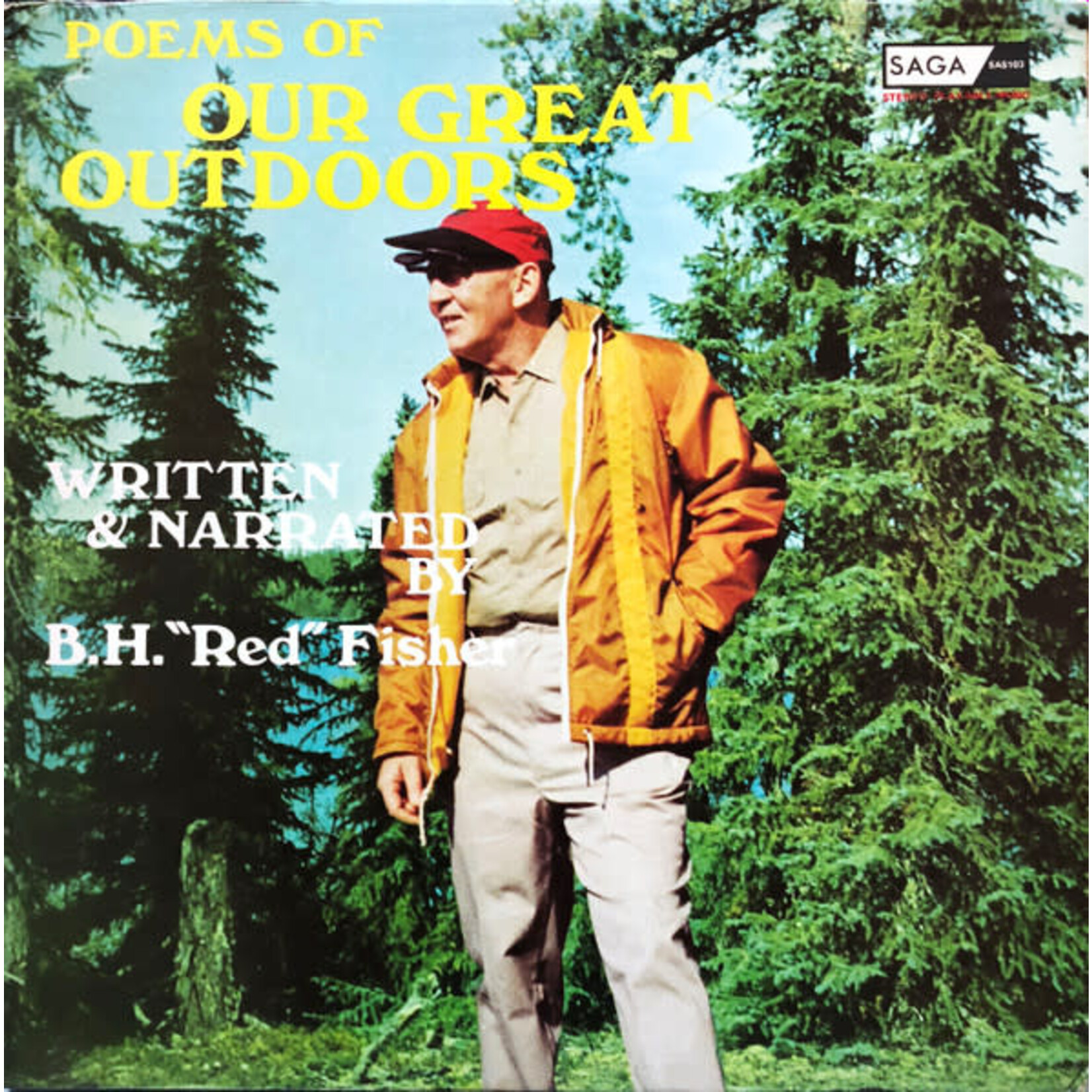 B.H. "Red" Fisher – Poems Of Our Great Outdoors (VG, 1971, LP, Saga – SAS 103)