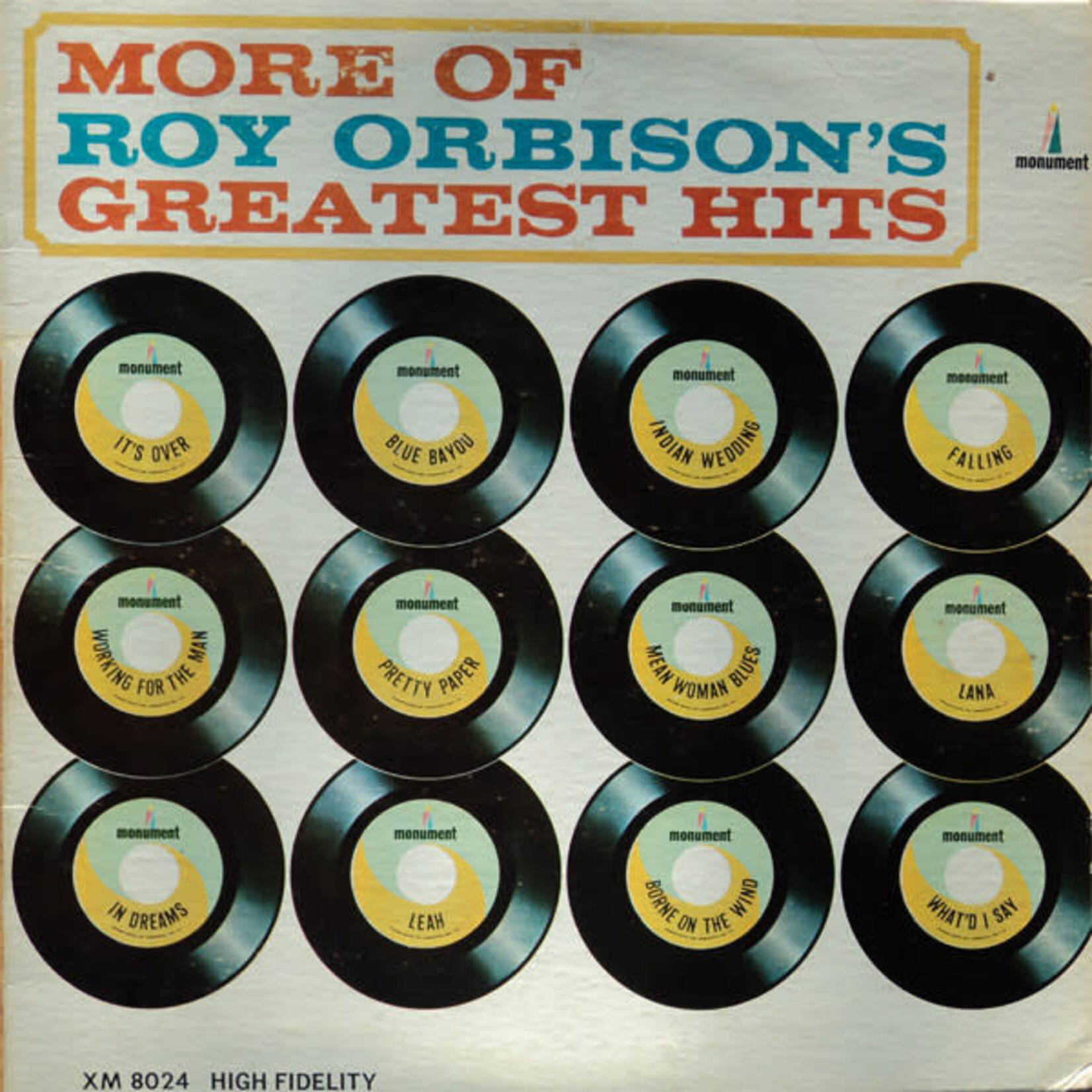 Roy Orbison – More Of Roy Orbison's Greatest Hits (G+, 1964, LP, Mono, Monument – XM 8024)