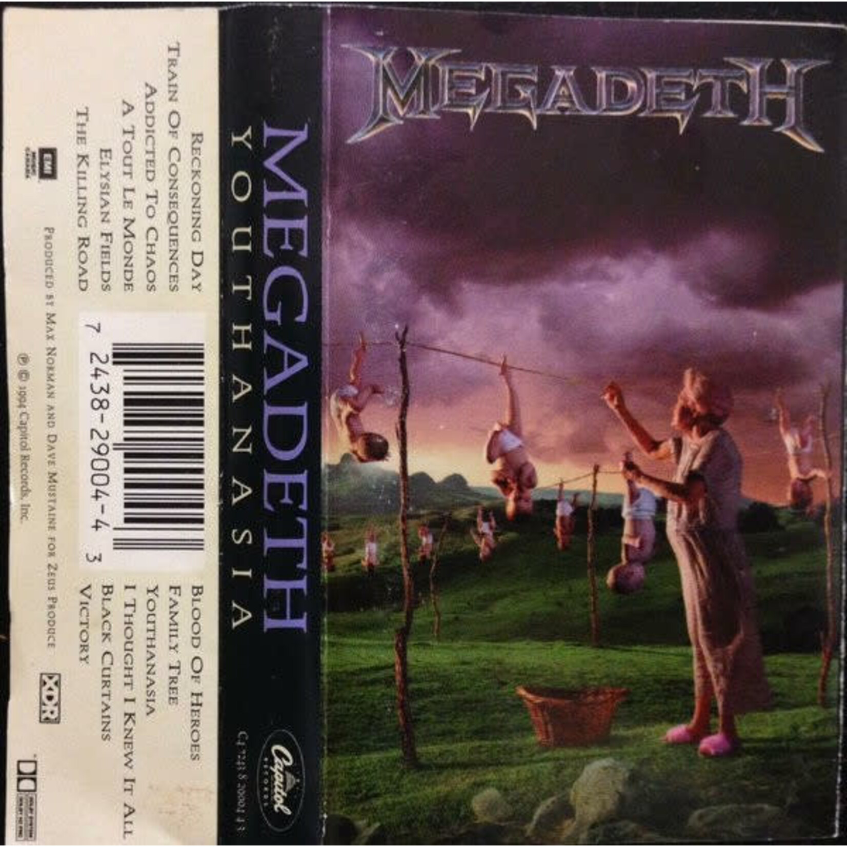 Megadeth Megadeth – Youthanasia (CAS, 1994, Capitol Records – C4 29004)