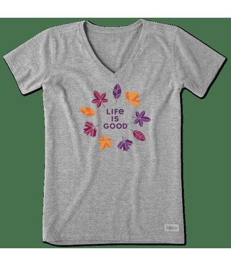 Life is Good Life is Good Women's Fall Colors Short Sleeve Crusher-Lite Vee