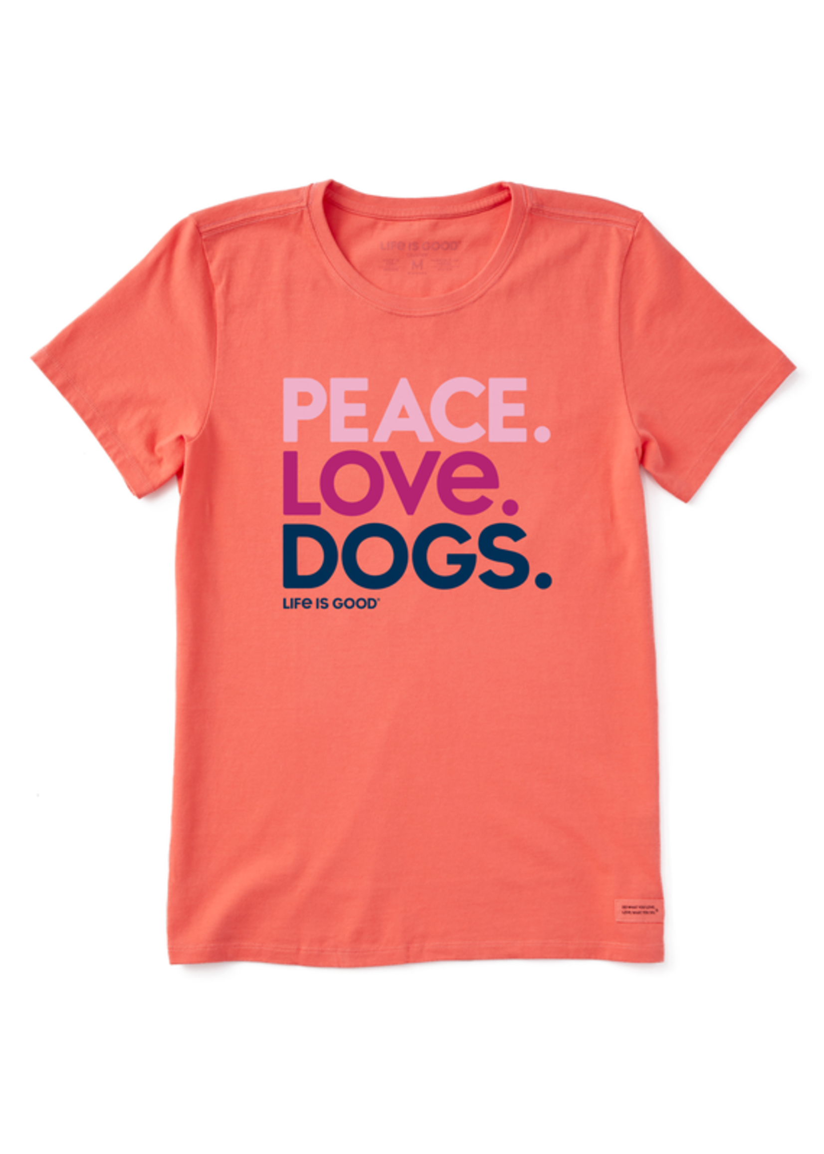 Life is Good Life is Good Women's Peace Love Dogs Crusher Tee