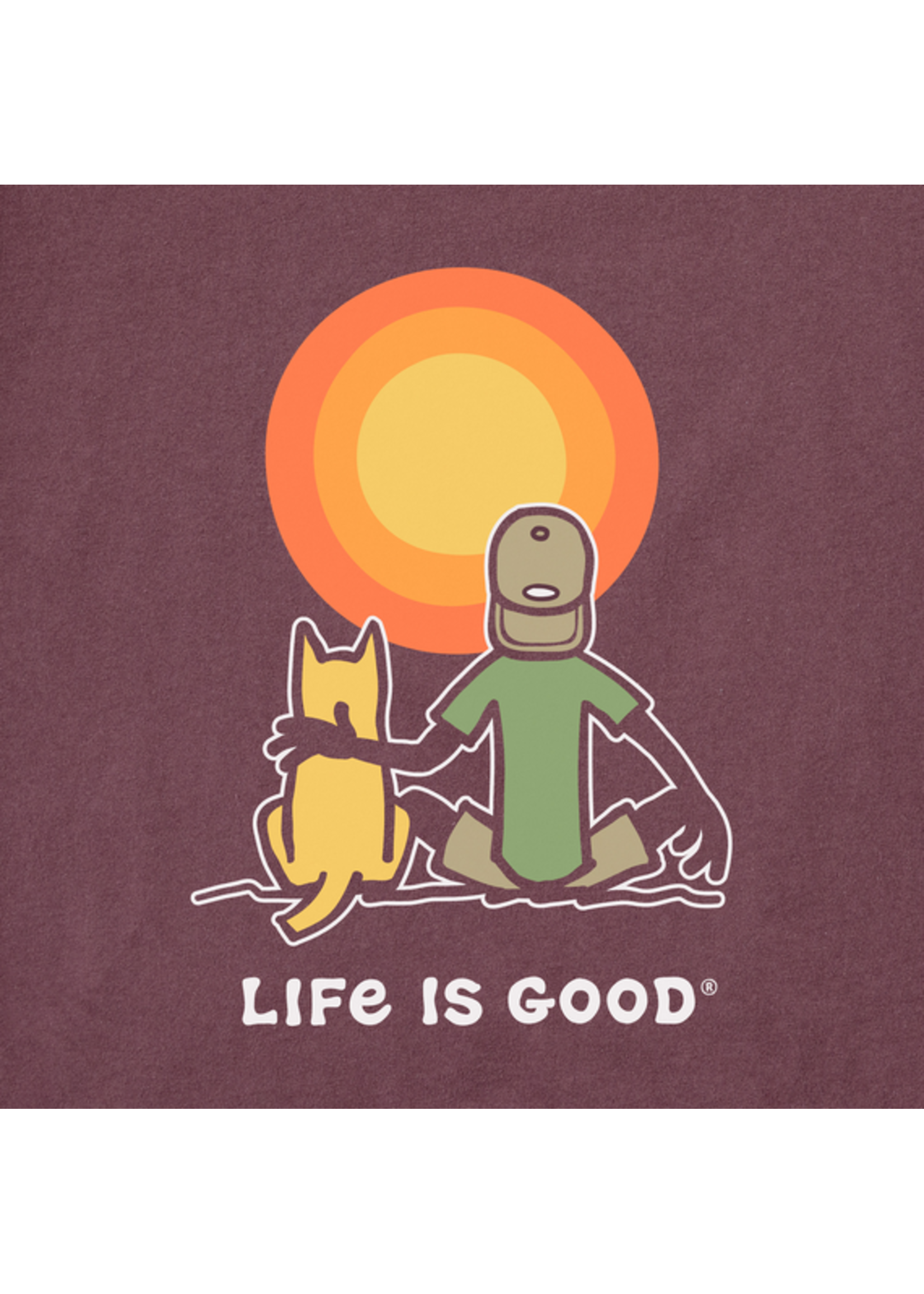 Life is Good Life is Good Men's Jake & Rocket Golden Hour Long Sleeve Crusher Tee