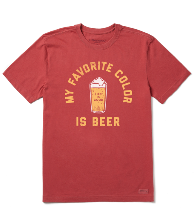 Life is Good Men's My Favorite Color is Beer Crusher Tee