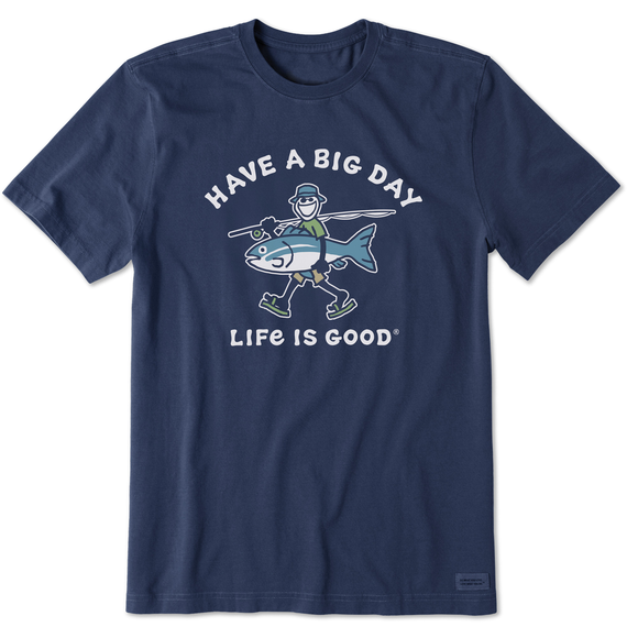 Life Is Good Men's Let's Go Fishing Crusher-LITE Short-Sleeve Tee