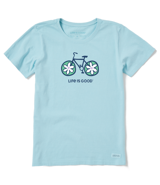 Life is Good Women's Flower Bike Crusher Tee