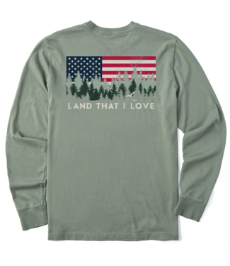 Life is Good Life is Good Land That I Love Long Sleeve Crusher Tee