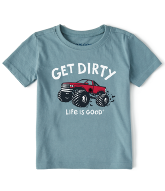 Life is Good Life is Good Toddler Get Dirty Truck Crusher Tee