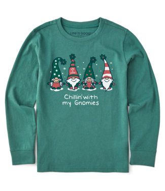 Life is Good Life is Good Kids Chillin' With My Gnomies Long Sleeve Crusher Tee