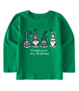 Life is Good Life is Good Toddlers Chilling with my Gnomies Long Sleeve Crusher Tee