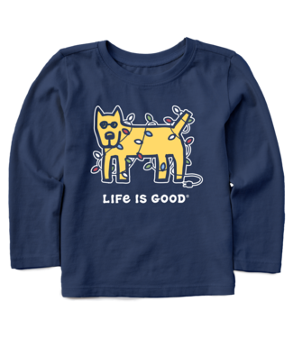 Life is Good Life is Good Toddlers Rocket Holiday Long Sleeve Crusher Tee