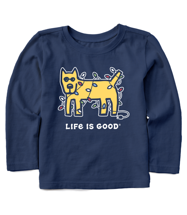 Life is Good Toddlers Rocket Holiday Long Sleeve Crusher Tee