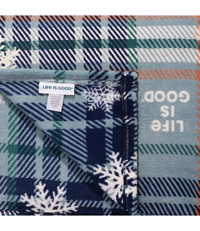 Life is Good Berkshire Plush Sherpa Throw Blanket Tygart Mountain