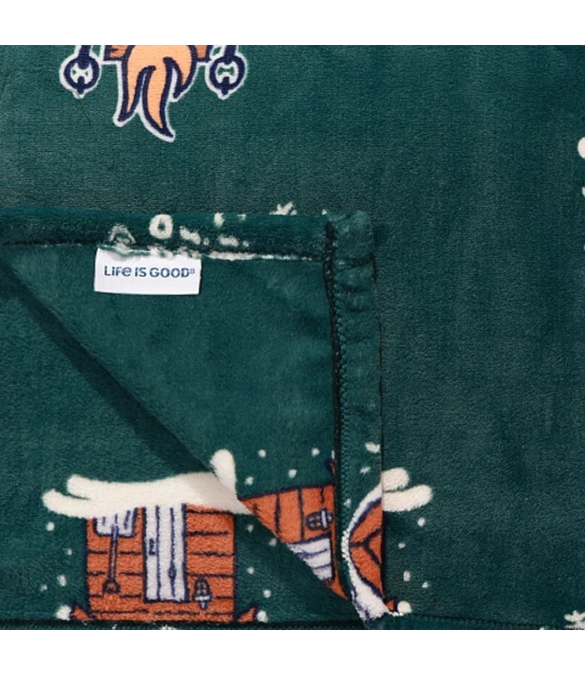 Life is Good Berkshire Plush Sherpa Throw Blanket Tygart Mountain