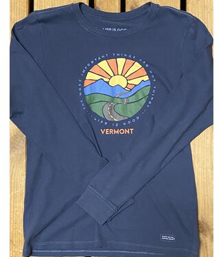 Life is Good Vermont Logo Life is Good Women's Crusher Vista Long Sleeve Tee