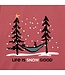 Life is Good Women's Life is Snow Good Hammock Long Sleeve Crusher Tee