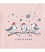 Life is Good Women's Three Little Holiday Birds Short Sleeve Crusher Vee