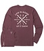 Life is Good Men's Let It Snow Ski Long Sleeve Crusher Tee
