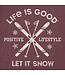 Life is Good Men's Let It Snow Ski Long Sleeve Crusher Tee