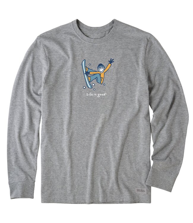 Life is Good Men's Jake Snowboarding Long Sleeve Crusher Tee