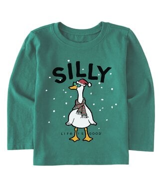 Life is Good Life is Good Toddlers Silly Goose Long Sleeve Crusher Tee