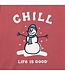 Life is Good Toddlers Chill Snowman Long Sleeve Crusher Tee