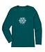 Life is Good Women's Watercolor Snowflake Long Sleeve Crusher Vee