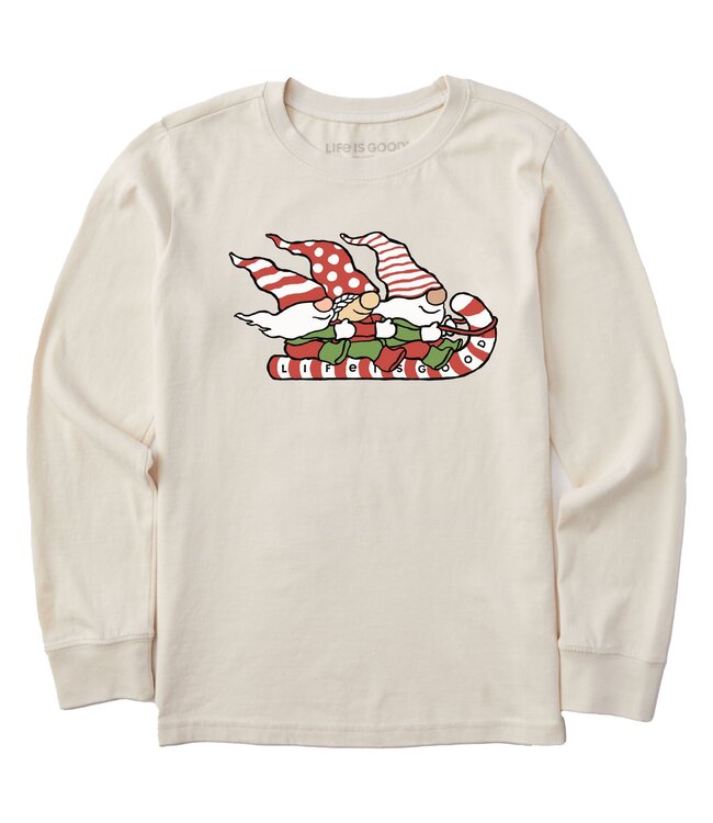 Life is Good Kids Gnome Toboggan Long Sleeve Crusher Tee