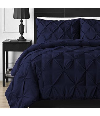 3 Piece Pinch Pleat Down Alternative Comforter Set