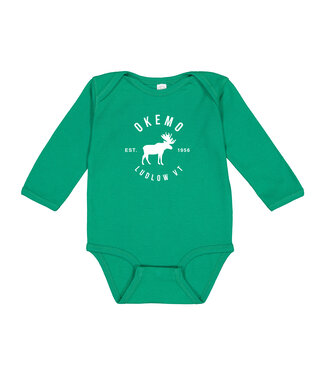 Okemo Long Sleeve Infant Moose Logo Onesie