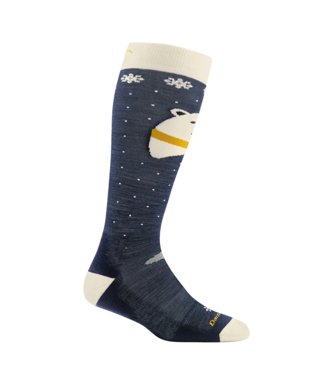 Darn Tough Kids Polar Bear Over-the-Calf Midweight Ski & Snowboard Sock