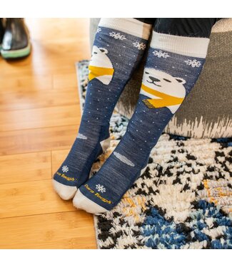 Darn Tough Darn Tough Kids Polar Bear Over-the-Calf Midweight Ski & Snowboard Sock