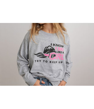 Ski Like A Girl Ski Like a Girl Girl's Try To Keep Up Long Sleeve Tee