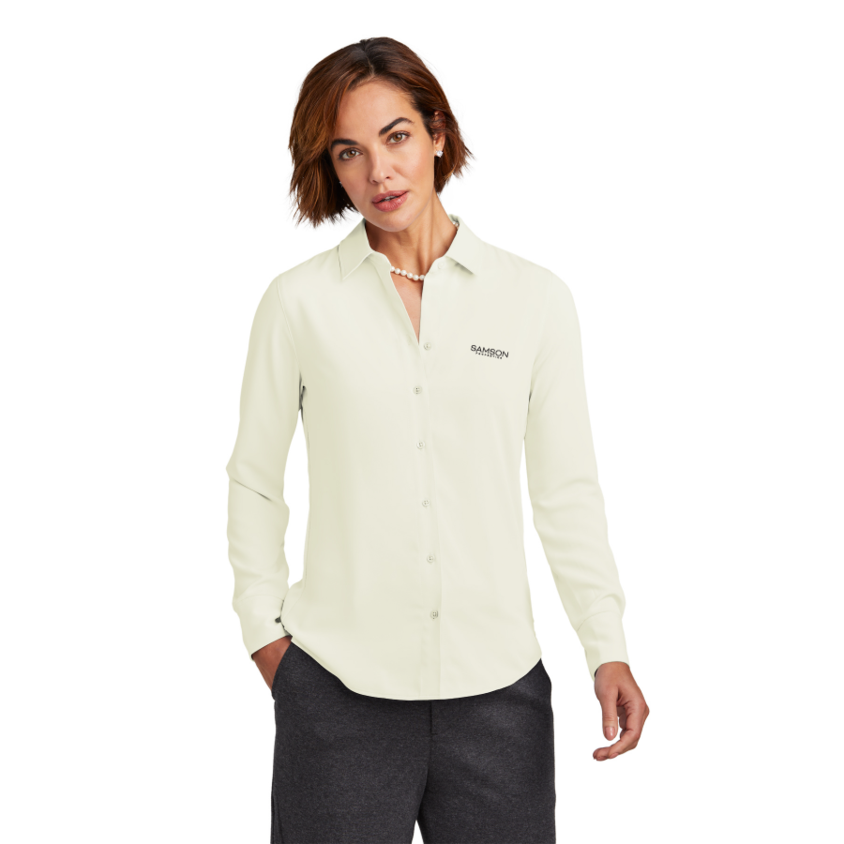 Brooks Brothers Brooks Brothers Women's Full Button Satin Blouse