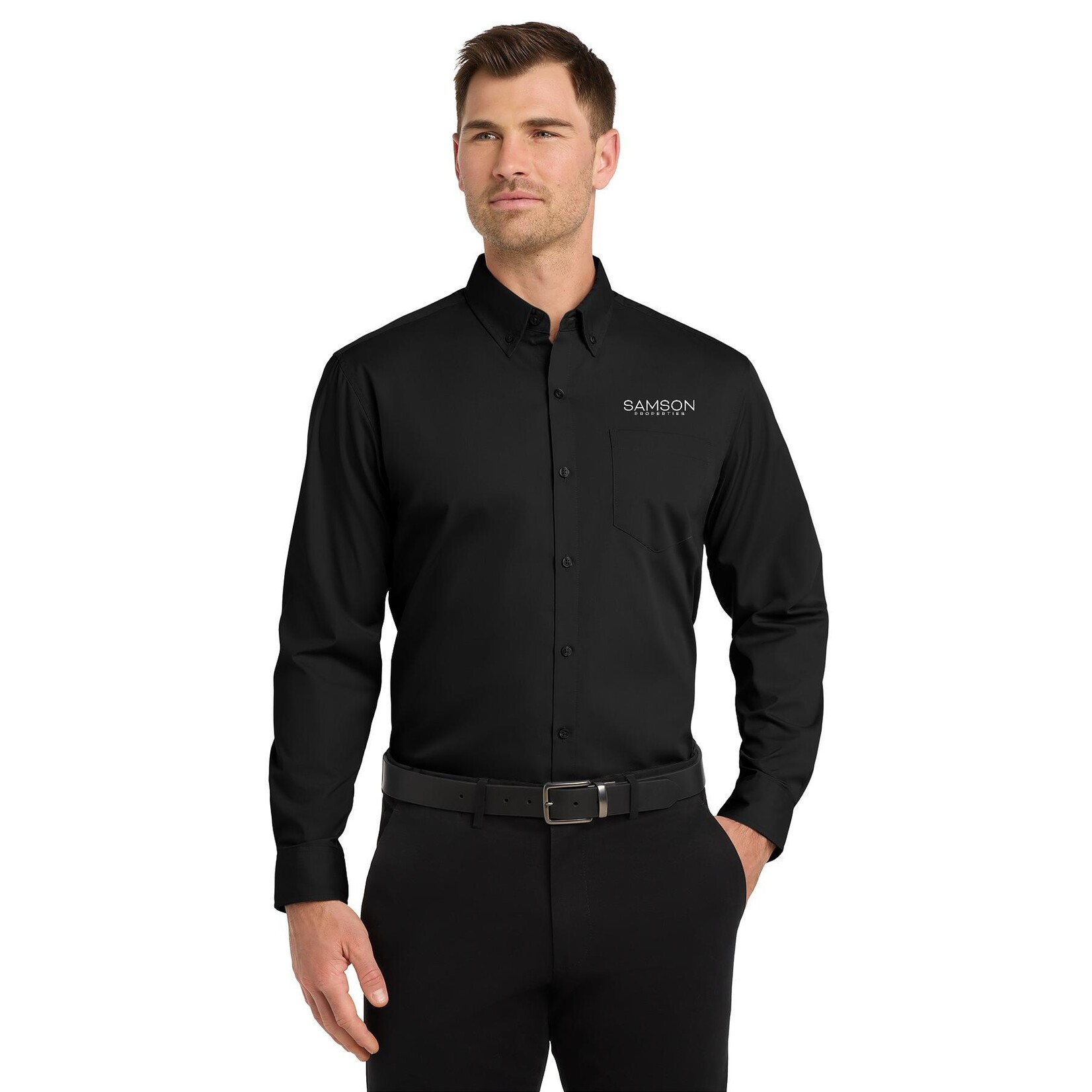 Port Authority SPW100 Port Authority Long Sleeve Carefree Poplin Shirt