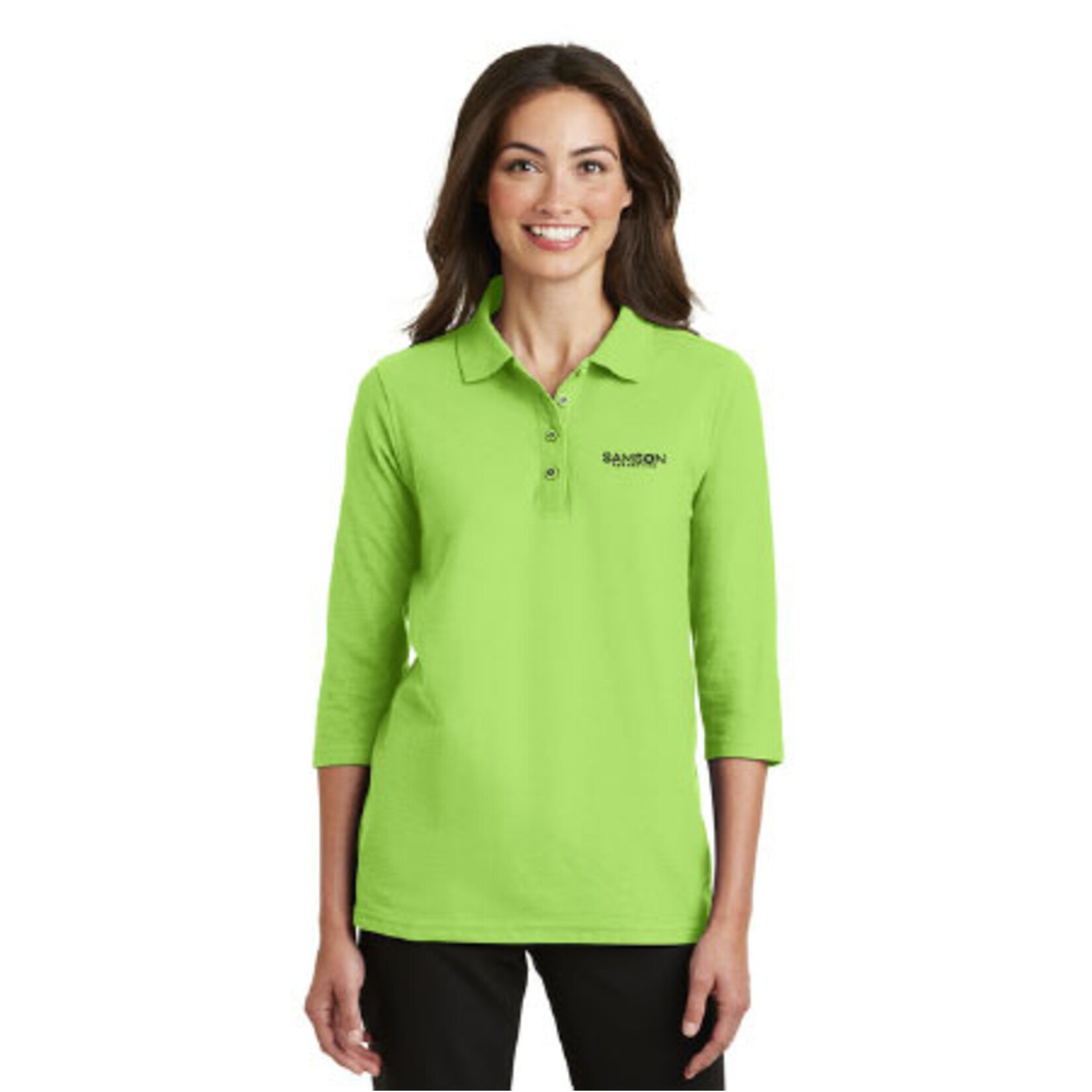 Port Authority L562 - Port Authority® Women's Silk Touch™ 3/4-Sleeve Polo