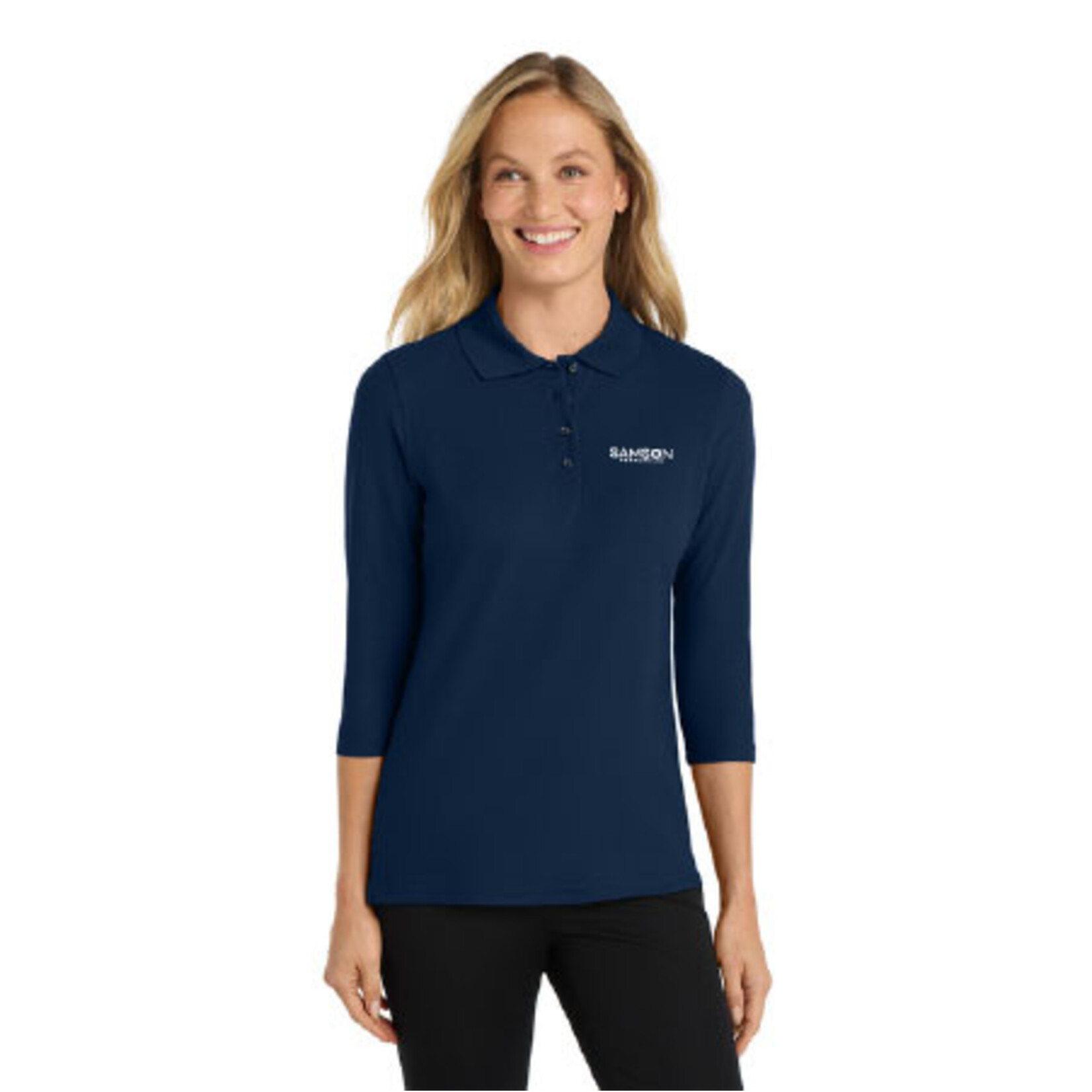 Port Authority L562 - Port Authority® Women's Silk Touch™ 3/4-Sleeve Polo