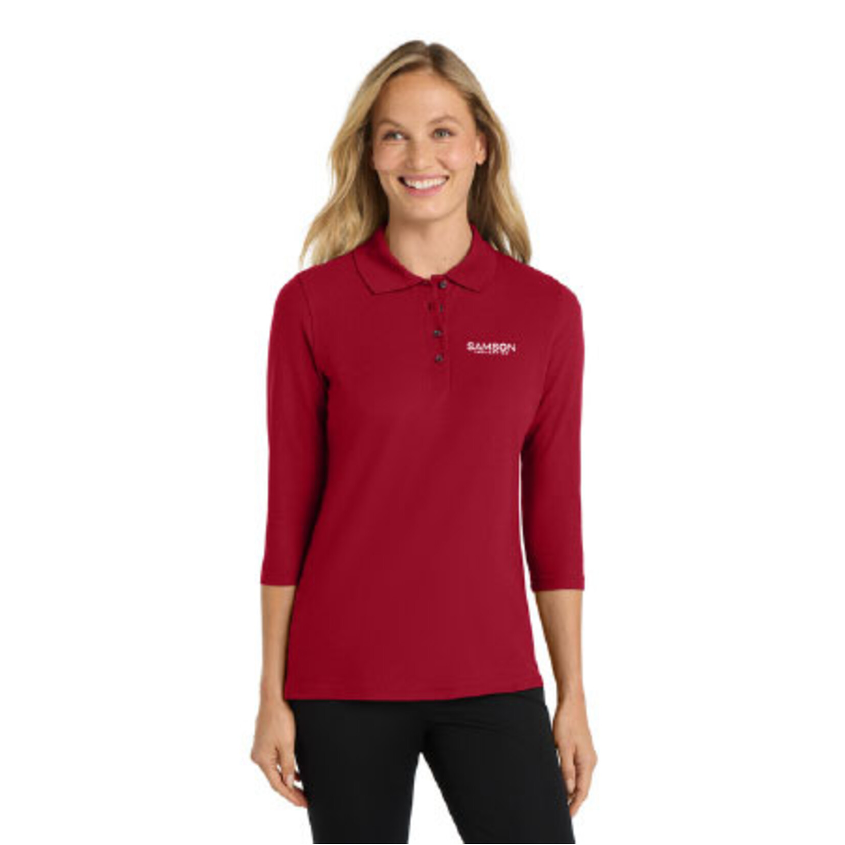 Port Authority L562 - Port Authority® Women's Silk Touch™ 3/4-Sleeve Polo