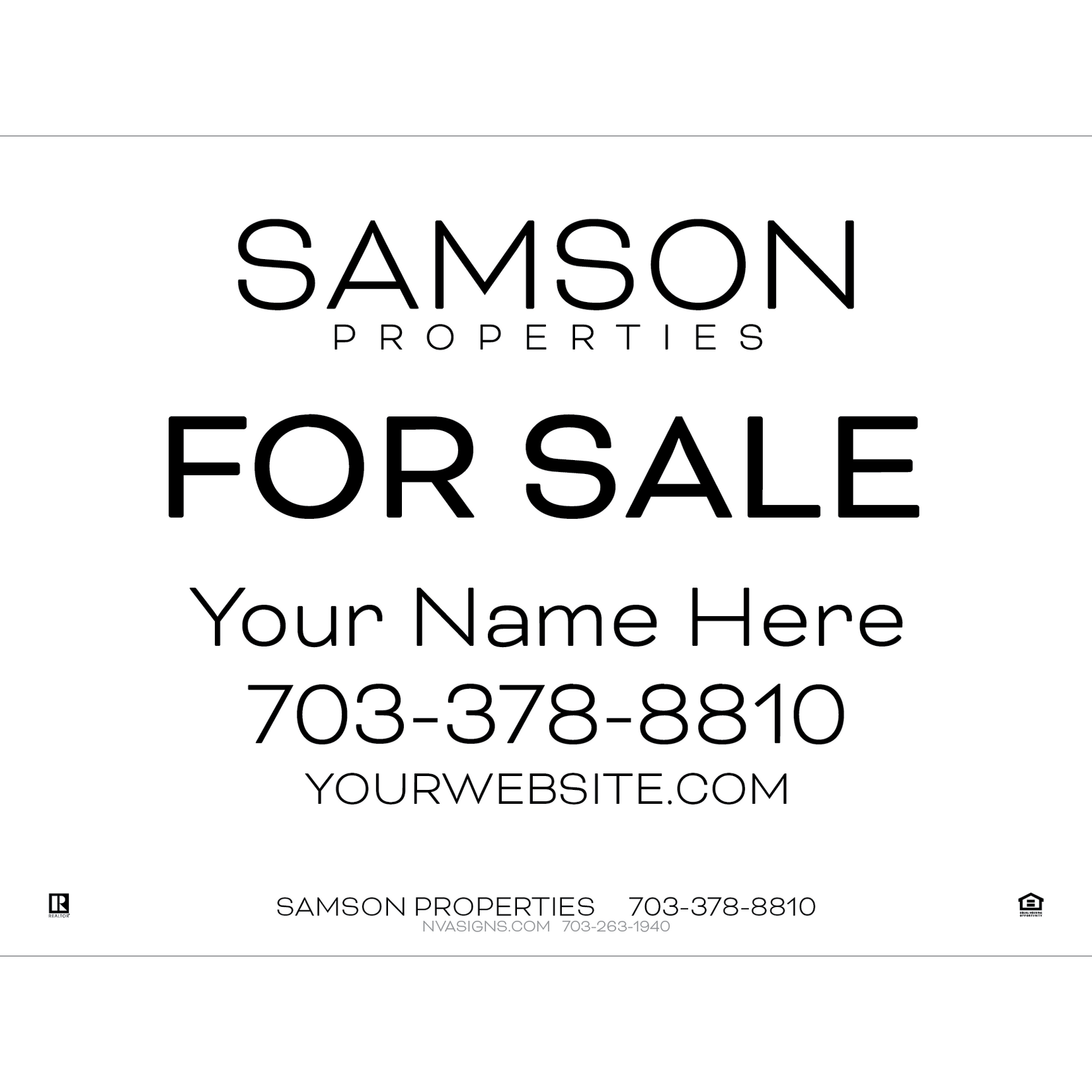 18" x 24" Economy Listing Sign