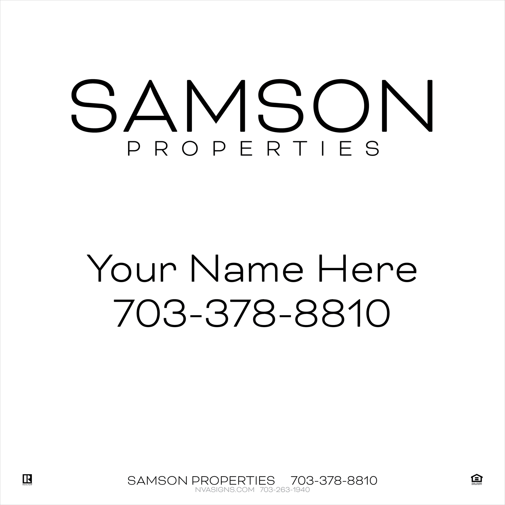 24" x 24" Economy Listing Sign