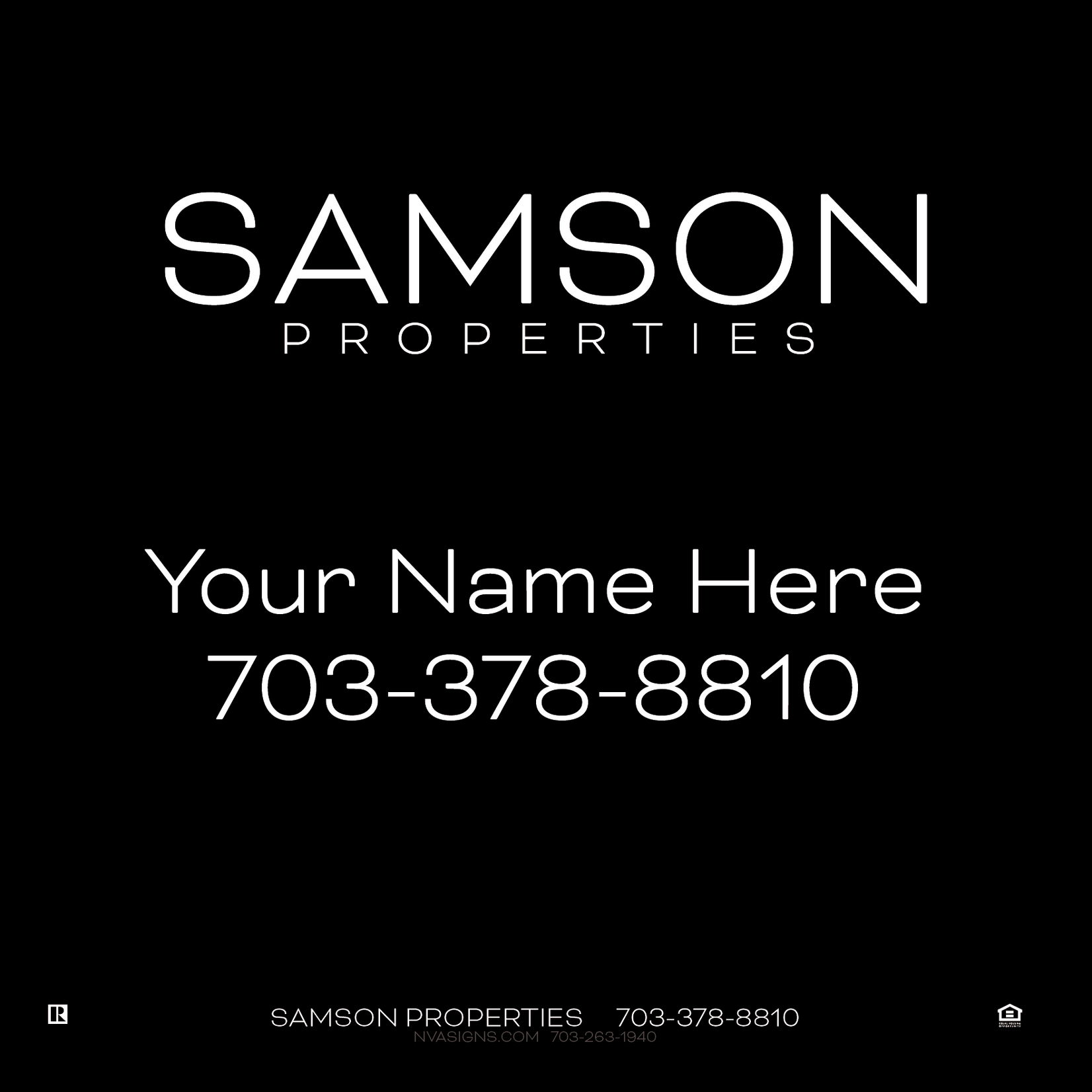 24" x 24" Economy Listing Sign