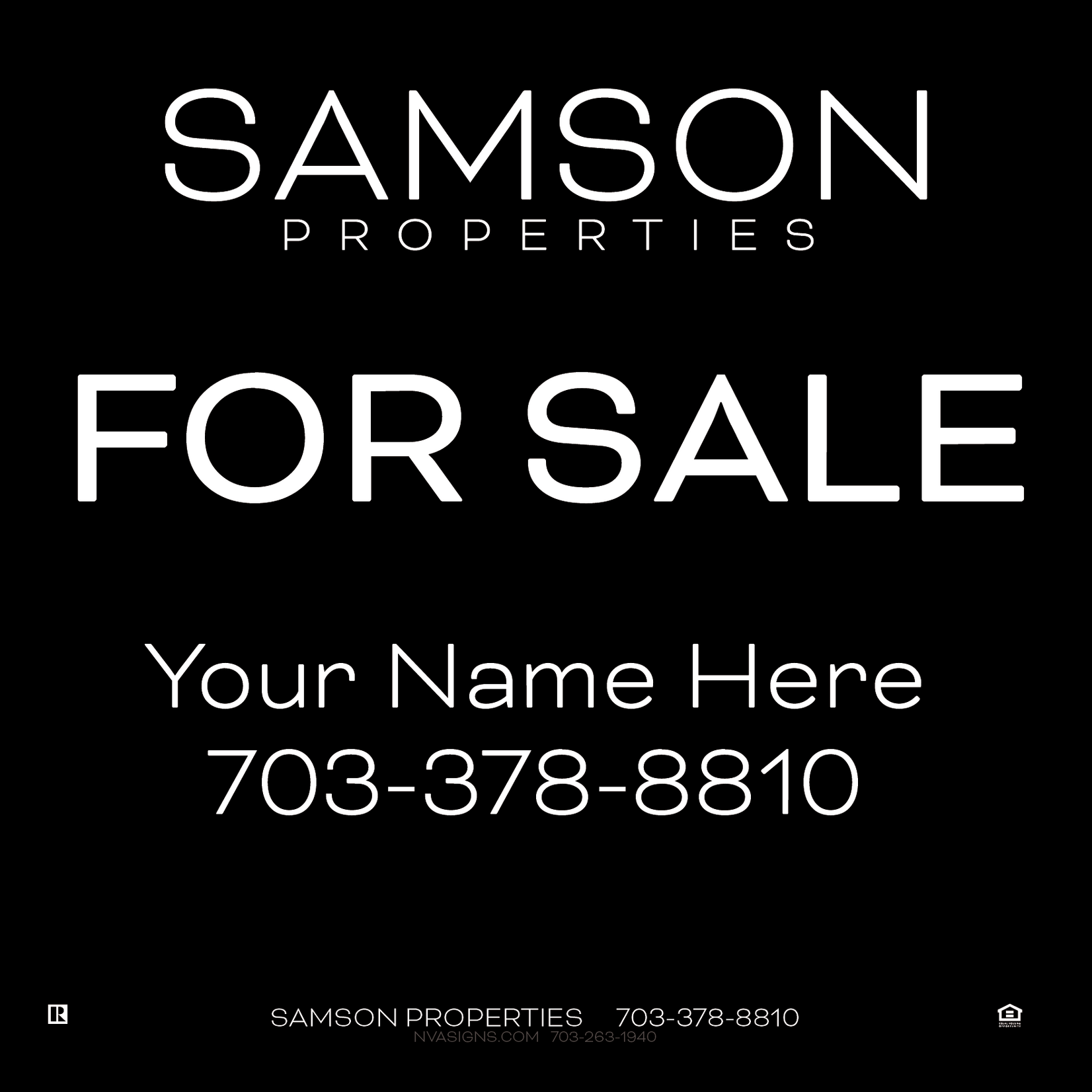 24" x 24" Economy Listing Sign