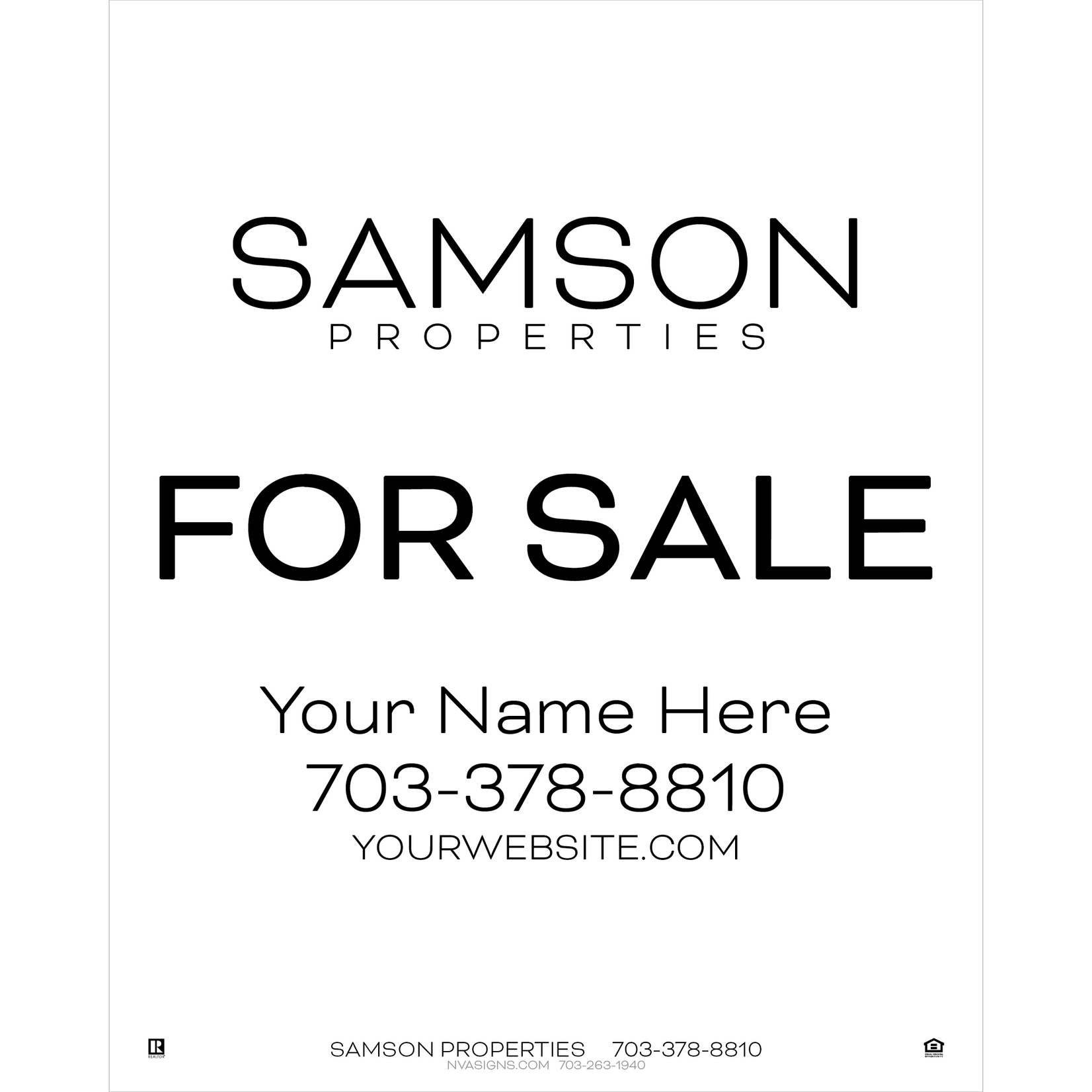 24" x 30" Economy Listing Sign