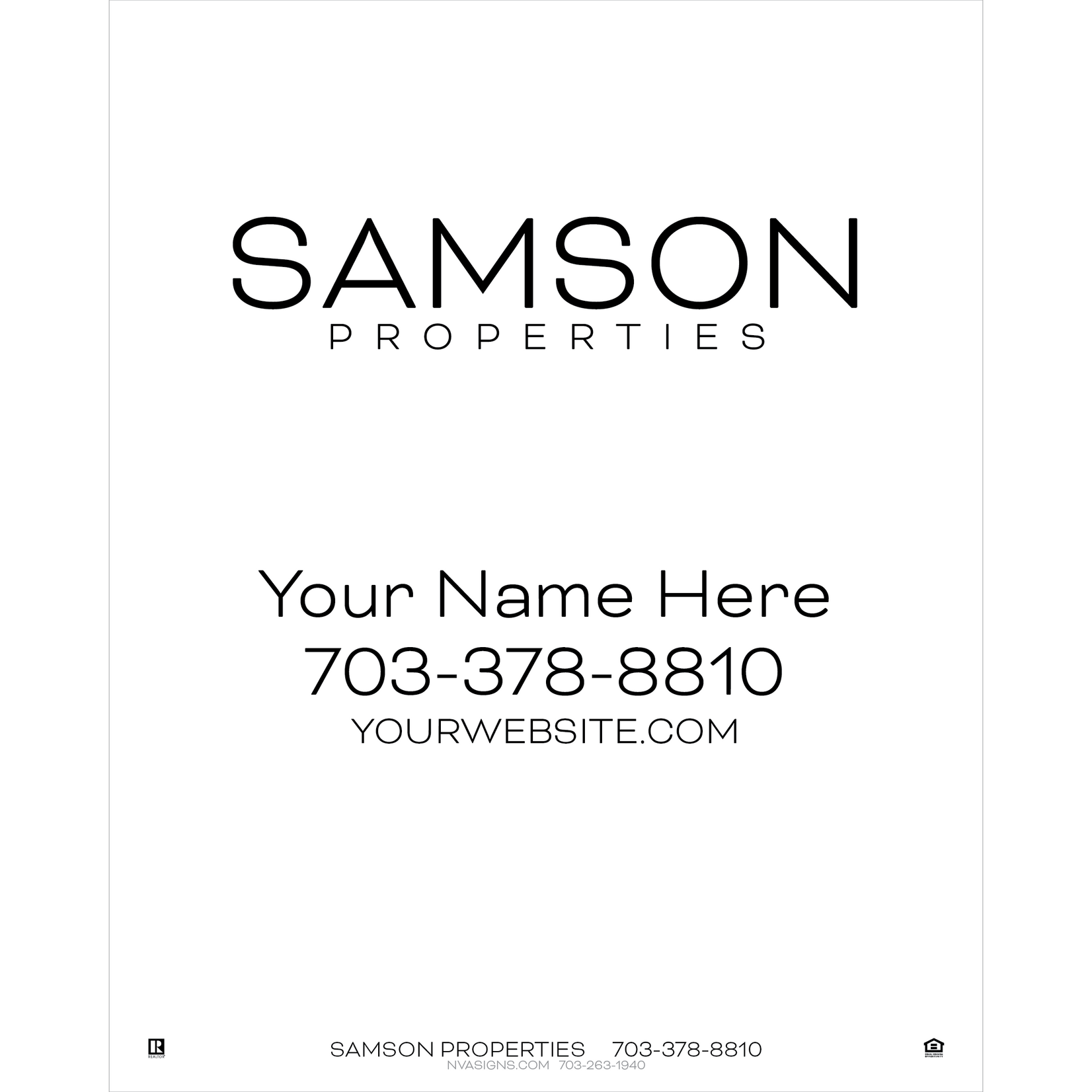 24" x 30" Economy Listing Sign