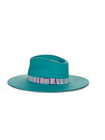 Twister Twister Girl's Turquoise Pinched Front with Serape Hatband Western Hat