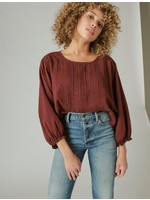 Lucky Brand Embroidered Round Neck Port Royale