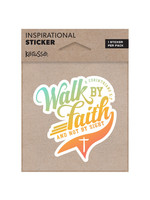 Kerusso Walk By Faith Script Sticker