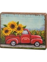 Primitives by Kathy Block Sign Sunflowers Sunny Blooms Farm