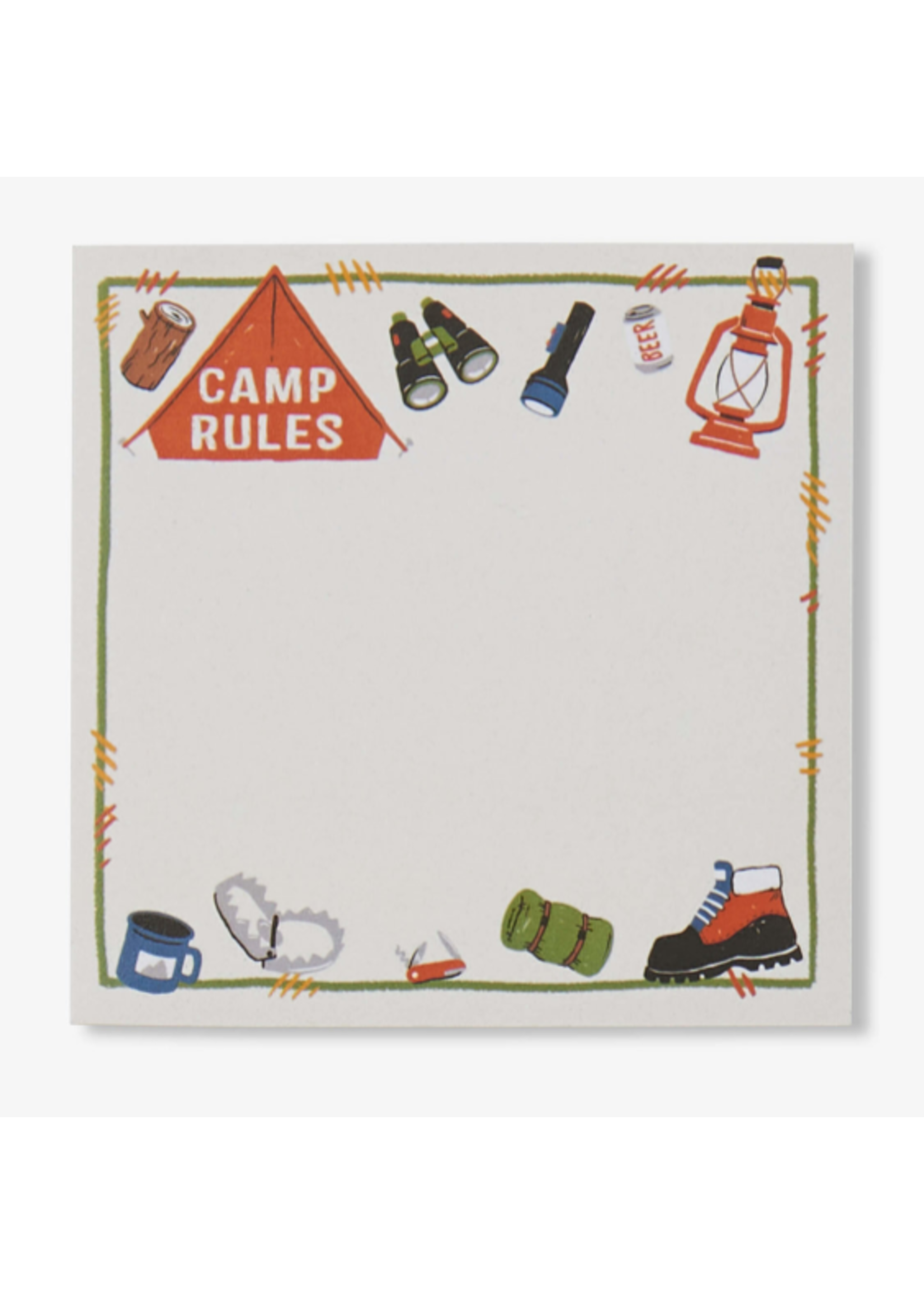 Little Blue House Little Blue House Camping Rules Sticky Notes