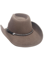 m&f western M&F Black Leather Hat Band w/ Horse Hair